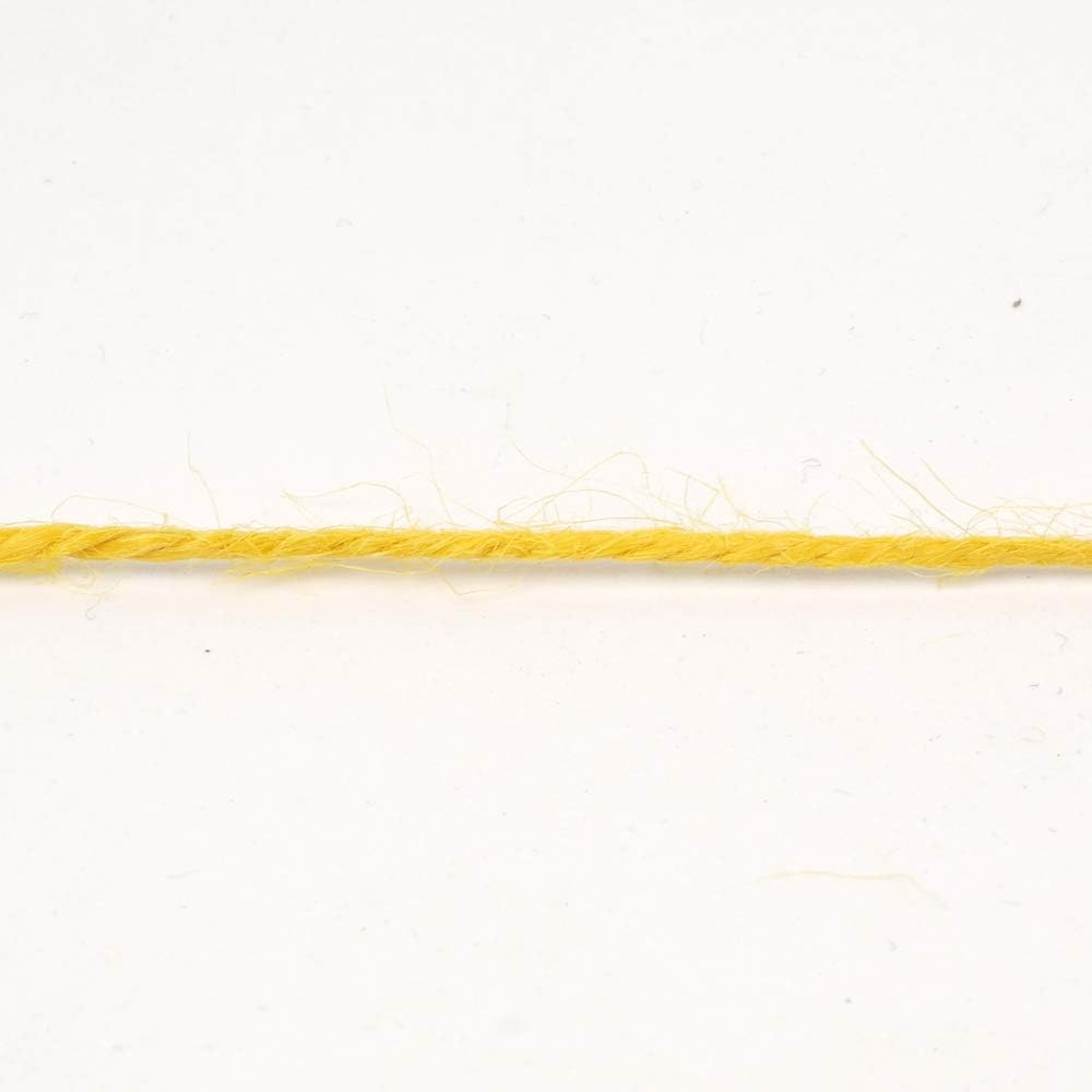 300 Feet Natural Jute Twine Best Arts Crafts Gift Twine Christmas Industrial Packing Materials Durable String for Gardening Applications(Yellow)