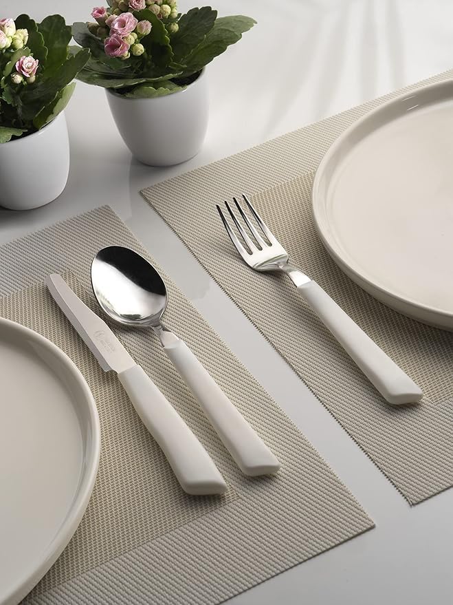 6 kitchen Knifes (Knives) - Italian Stainless Steel Vegetable/Steak/Table Knife Cutlery (Yellow)