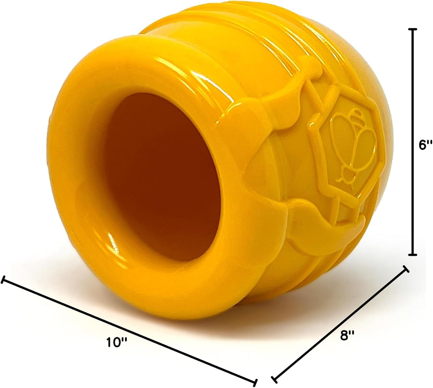 Honey Pot – Durable Dog Treat Dispenser & Enrichment Toy Made in USA from Non-Toxic, Pet Safe, Food Safe Natural Rubber Material for Mental Stimulation, Problem Chewing, Calming Nerves, & More