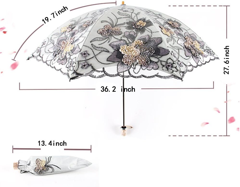 Flower Lace Parasols for Wedding Party Lace Bridal Umbrella
