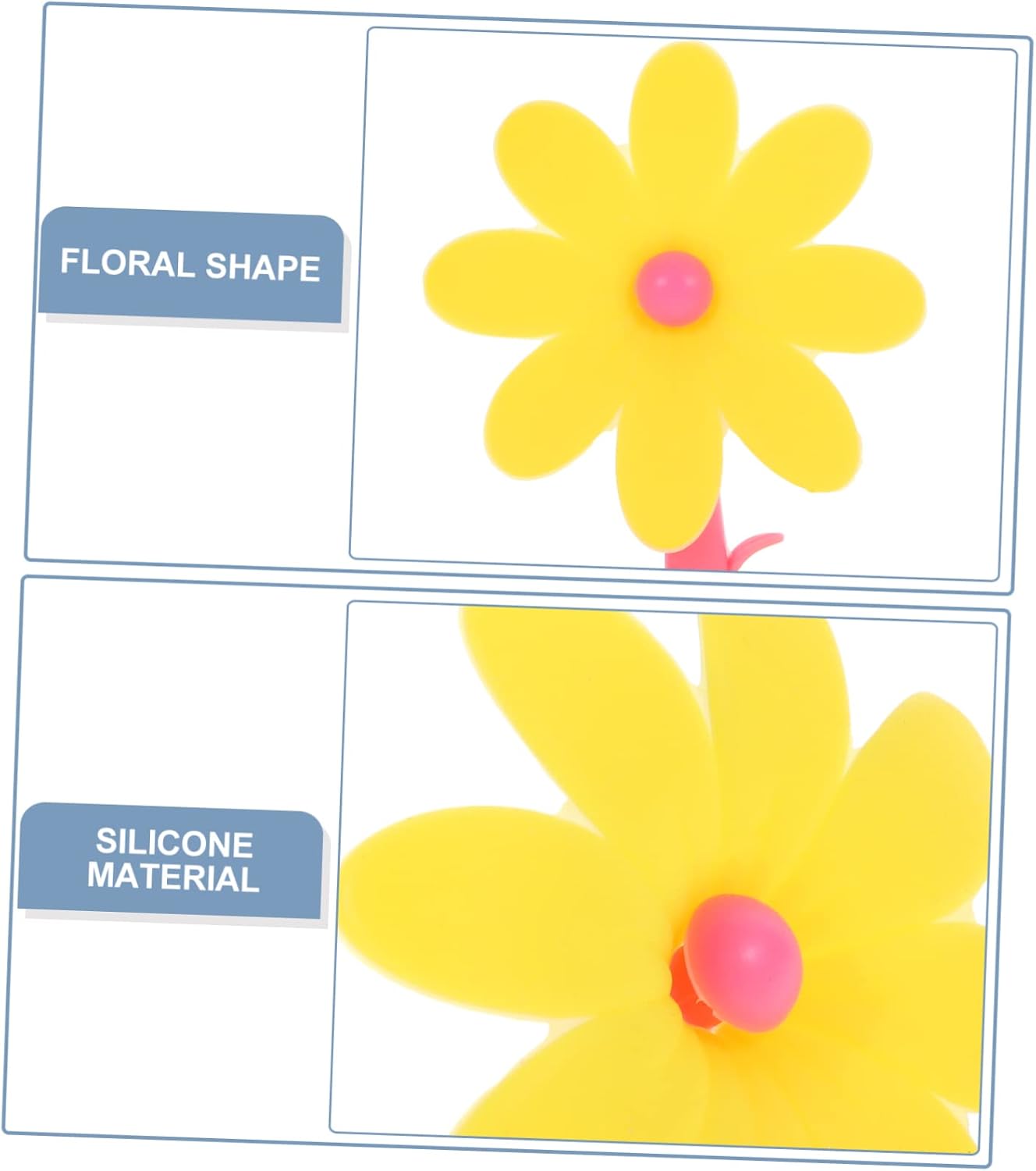 1pc Light Yellow Chrysanthemum Silicone Cup Lid Cover Leak Design Creative Flower Shape for Drinks for Family Friends