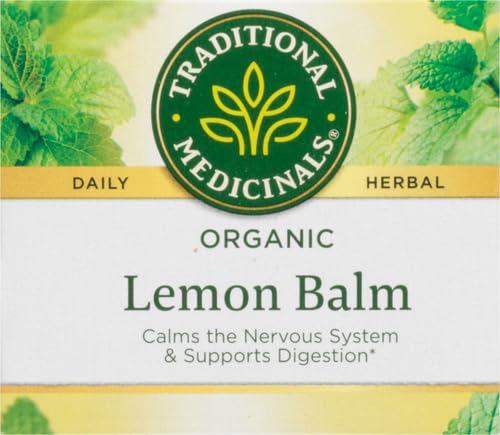 Organic, Lemon Balm - Supports Stress Relief & Digestive Health - Kosher, Non-GMO, Caffeine-Free, Compostable - 16 Tea Bags | Soothes the Digestive Tract & Promotes Respiratory Health, Kosher, Non-GMO, Caffeine-Free