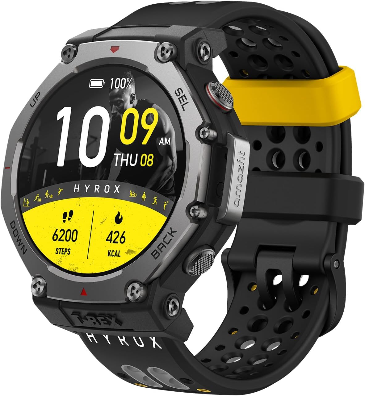 Official Hyrox 22mm Silicone Replacement Strap for Various Models | Compatible with Balance 2, Balance, Bip 6, T-Rex 3, Cheetah Pro, Bip 5, Cheetah, GTR 4