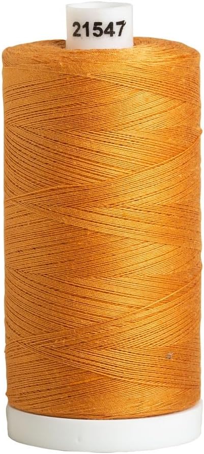 Ochre Orange 100% Cotton Thread Spool | Large 1200 yard thread spool for sewing, quilting, and crafting.
