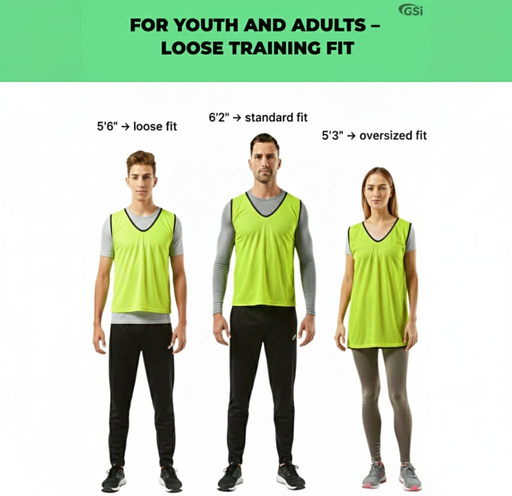 Mesh Training Pinnies for Soccer Basketball and Team Sports