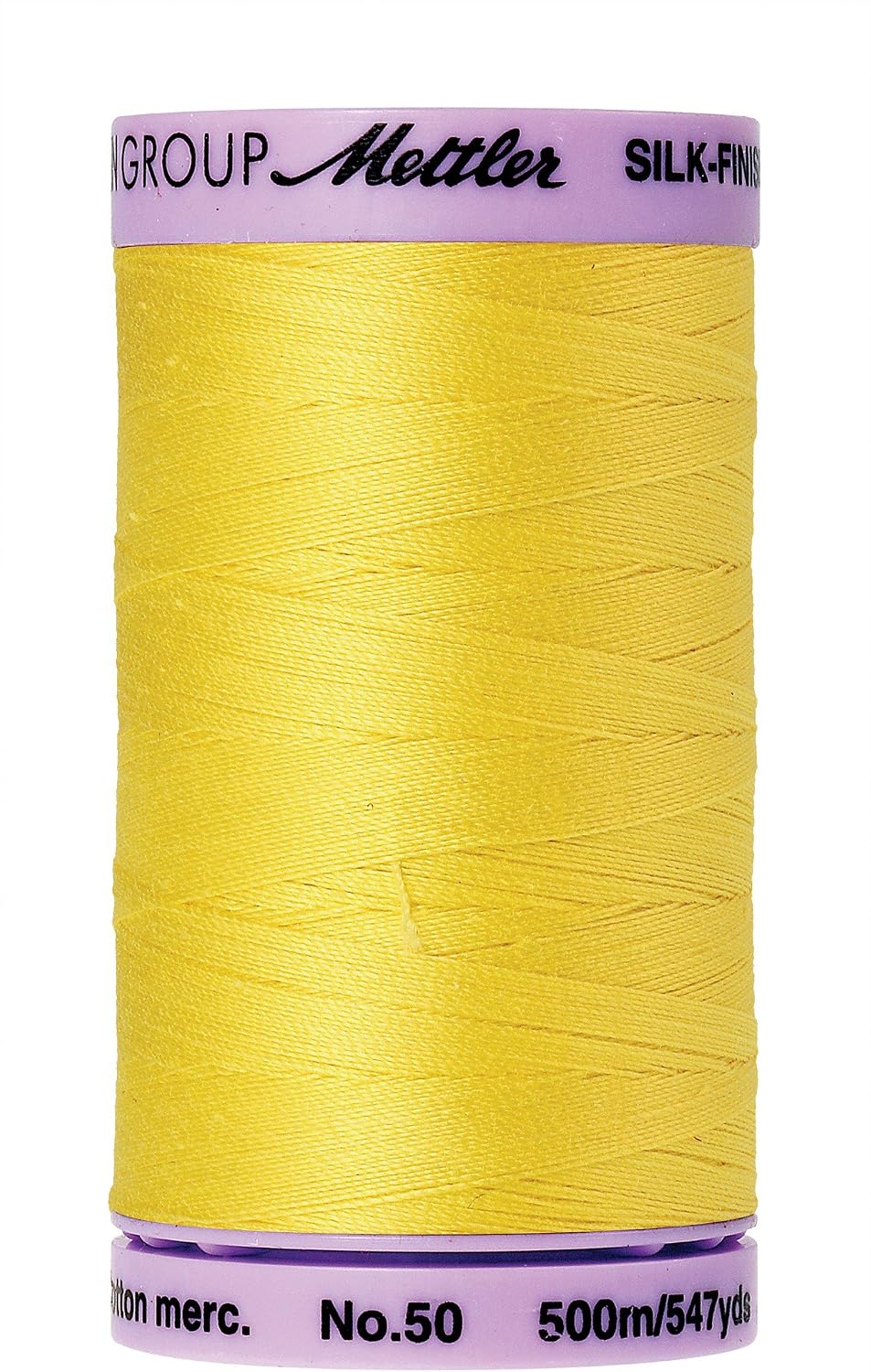 Silk-Finish Solid Cotton Thread, 547 yd/500m, Lemon Zest