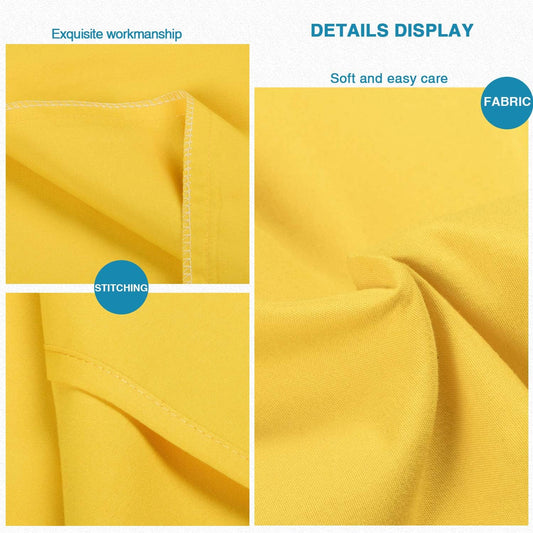 Pillow Cases Queen, Soft Microfiber Pillow Covers with Envelope Closure, Wrinkle Resistant Pillowcases, 2 Piece Set, 20x30, Yellow