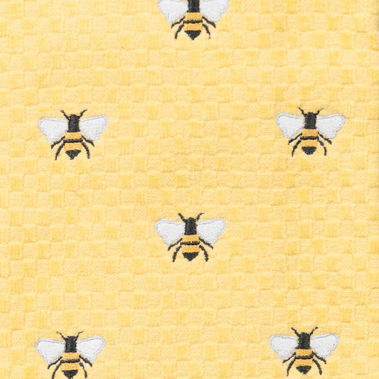 Spring Hand Towels 2 Pack - Allover Bee Yellow Dish Towels Set, 100% Cotton, Yellow Spring Tea Towels, Absorbent & Machine Washable