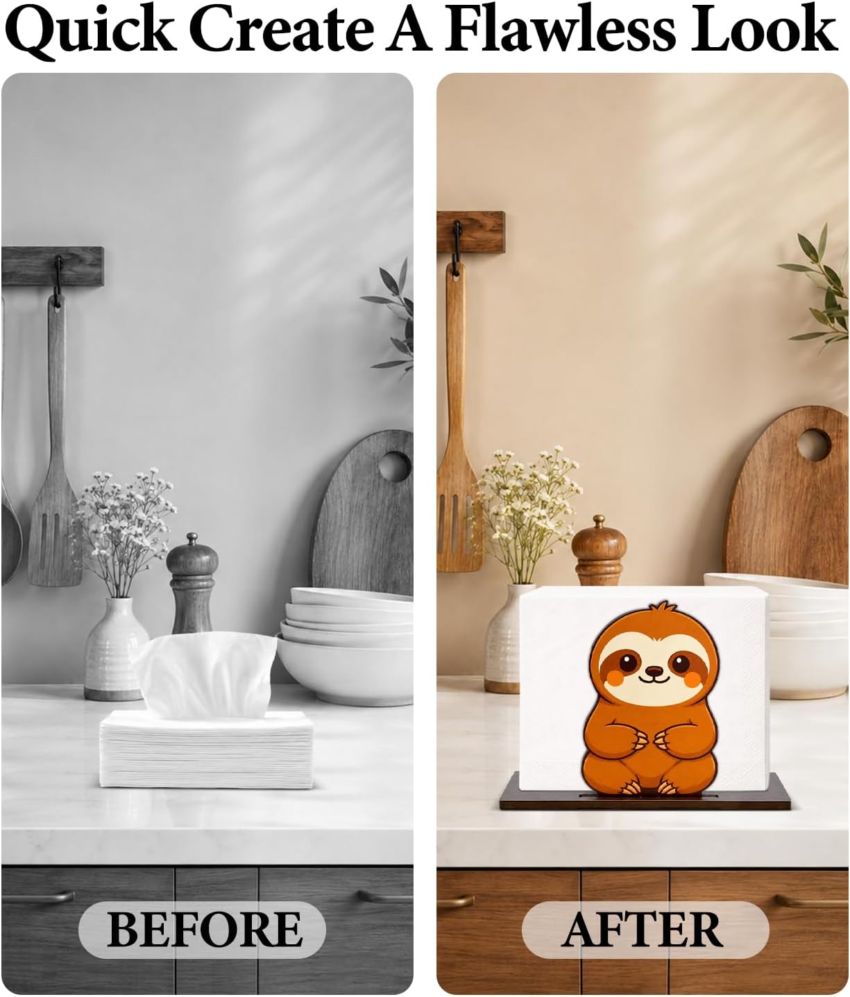 Cute Lemon Wooden Napkin Holder for Table Summer Yellow Lemon Wood Napkin Dispenser for Home Kitchen Dining Room Decor Napkins Tissue Holder
