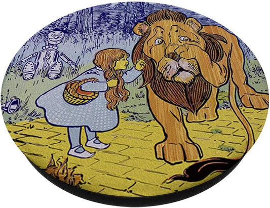 Wizard of OZ Dorothy Tin Man Cowardly Lion Yellow Brick Road PopSockets PopGrip: Swappable Grip for Phones & Tablets