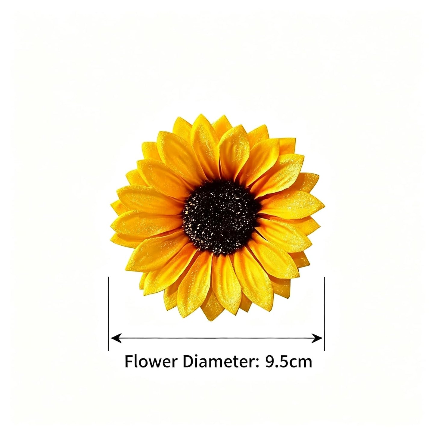 Yellow Sunflower Hair Clips 2-Pack | Yellow Flower Hair Barrettes | Beach Vacation Accessories - Sunflower Hairpins,Clips and Barrettes