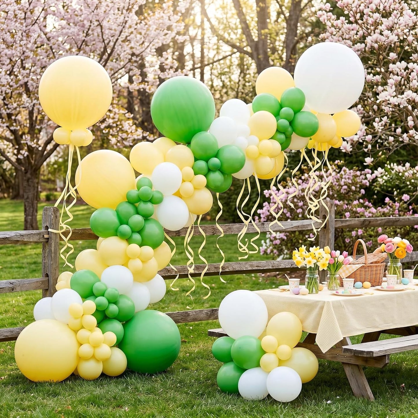 104pcs Pastel Yellow Balloon Garland Arch Kit, 18 12 10 5 Inch | Different Sizes Matte Macaron Light Yellow Balloon for Daisy Sunshine Baby Shower Gender Reveal Birthday Decorations
