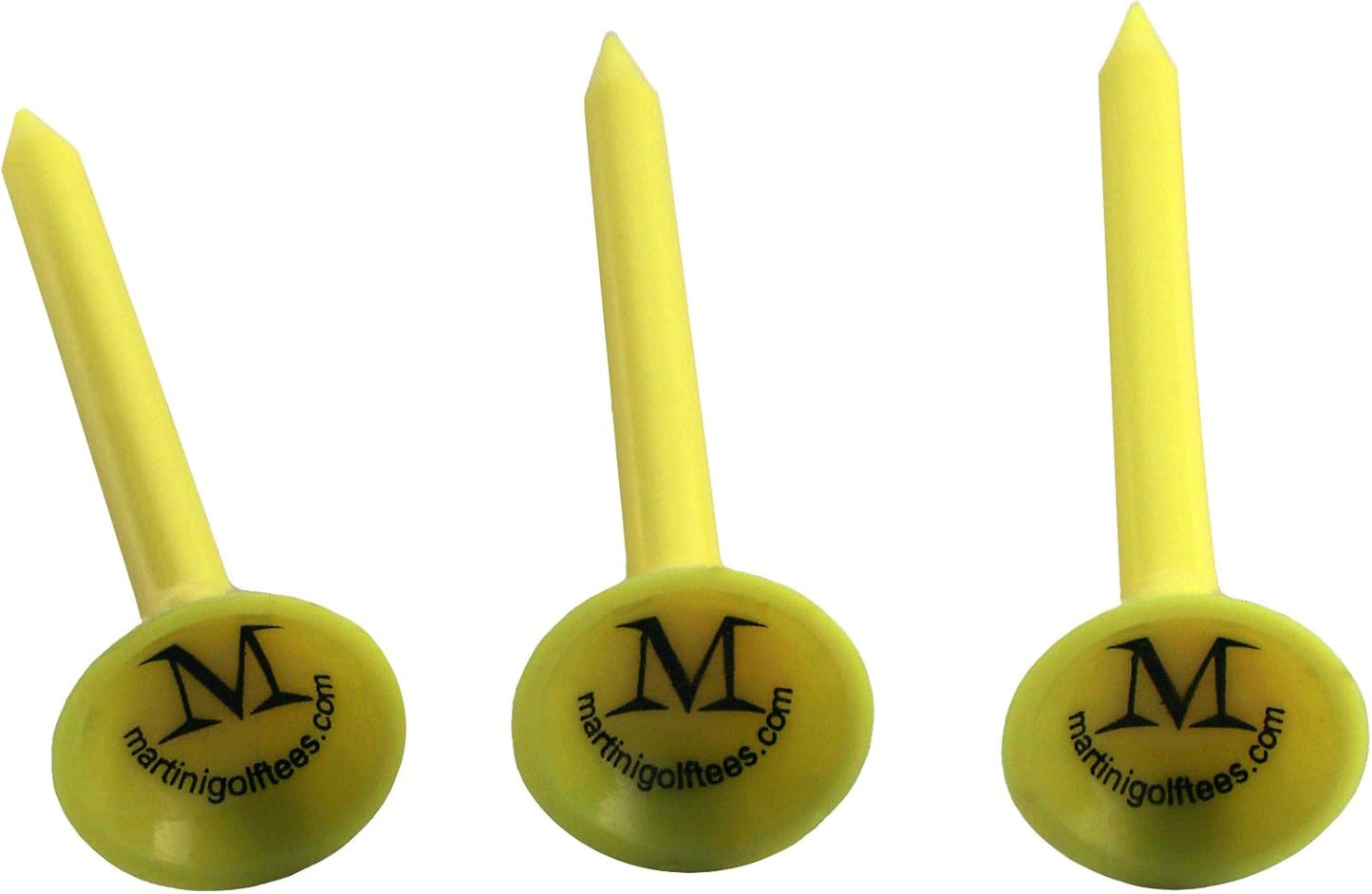 Martini Golf 3-1/4" Durable Plastic Tees 5-Pack (Yellow)