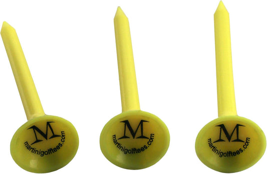 Martini Golf 3-1/4" Durable Plastic Tees 5-Pack (Yellow)