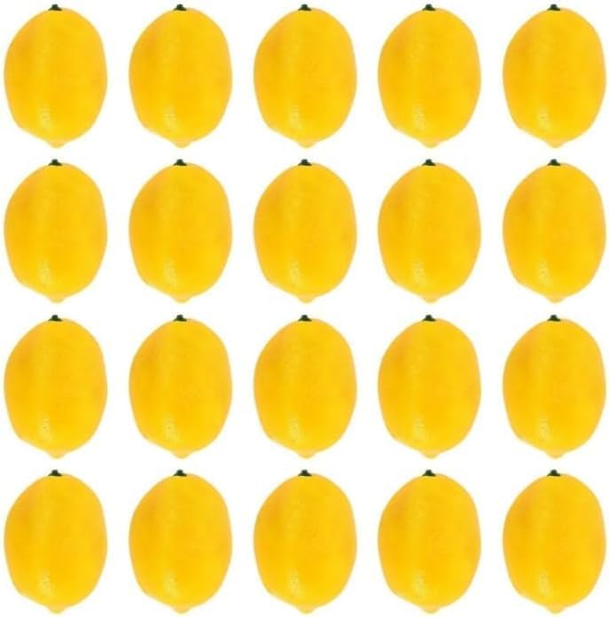 20Pcs Yellow Simulation Artificial Lemon Fake Fruit Disply Home Party Decor Artificial Fruit Trees for Home Decor Artificial Fruit Artificial Plants