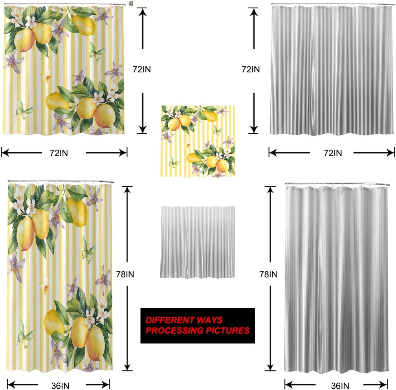 Happy Birthday Shower Curtain with Hooks, Birthday Cake Shower Curtains with Rustproof Grommet, Waterproof Bathroom Decor for Hotel, Bathtub, Camper, 60"x72"