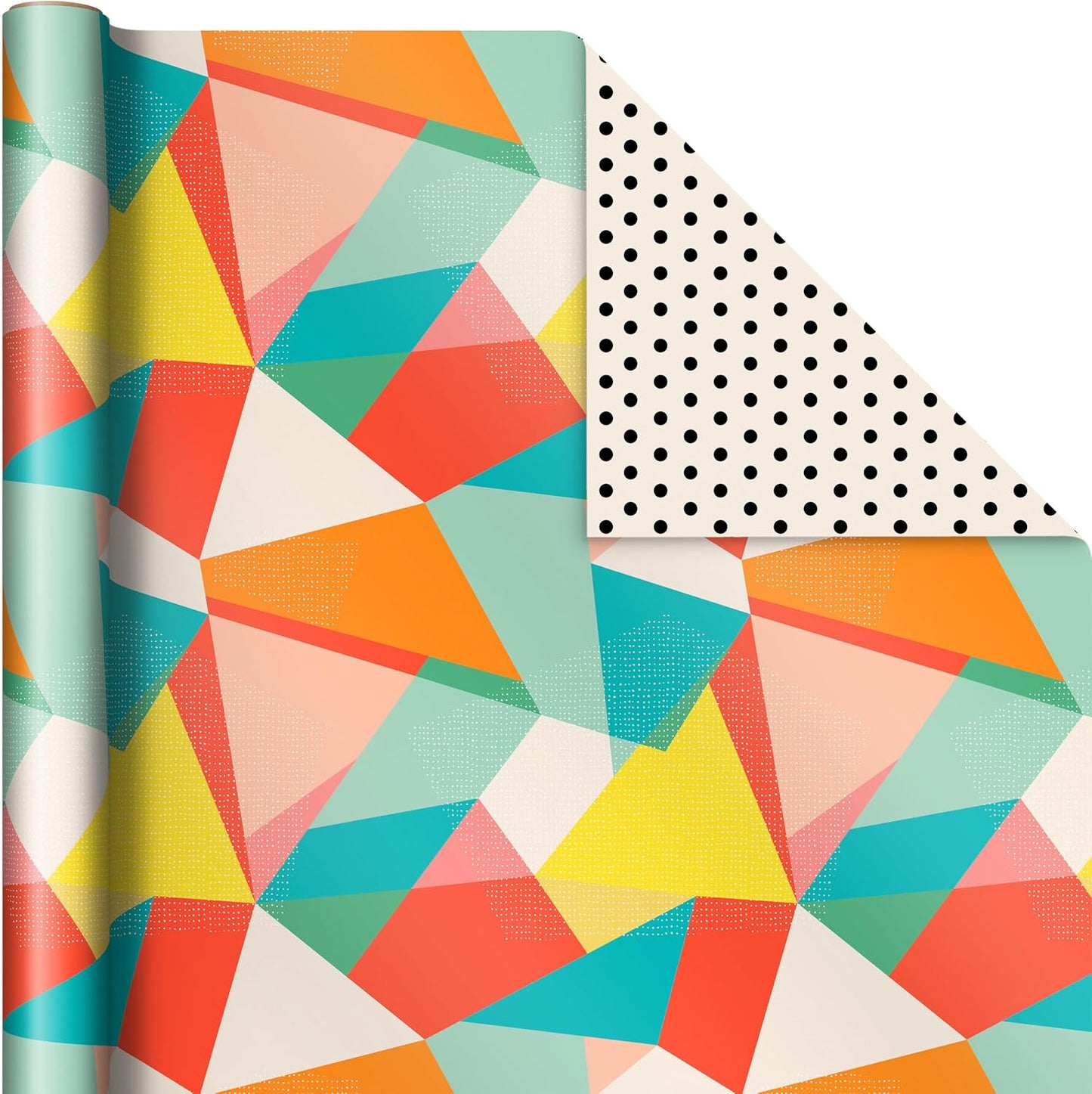 Reversible Wrapping Paper, 3 Rolls (Floral, Lemons, Abstract)