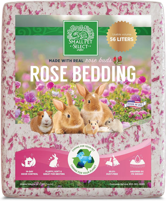 Floral Paper Bedding Bundle, Rose & Marigold | Scented Odor Control, Soft Absorbent Bedding, Made in USA, For Guinea Pigs, Rabbits, Hamsters & Small Pets