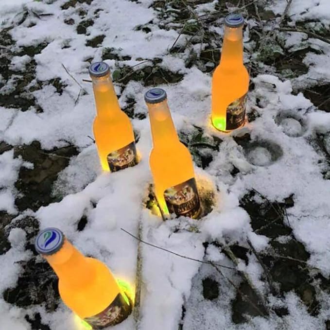 LED Coaster, 10 Pack LED Light Up Coasters LED Sticker Lights, LED Bottle Lights Cup Holder Lights for Wine Liquor Bottle, Party, Bar Coaster (Yellow)