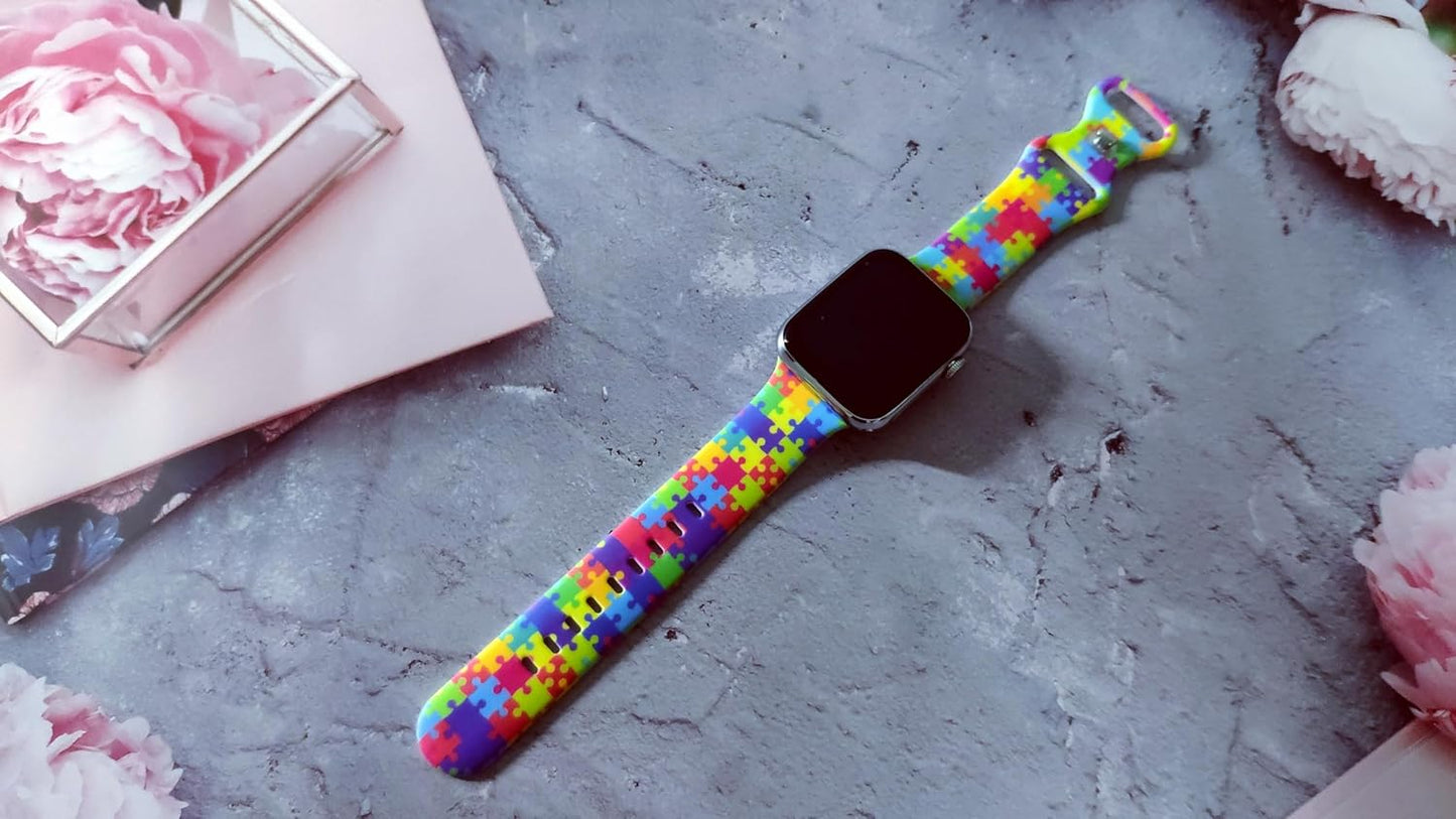 Autism Awareness Iwatch Bands Compatible With Apple Watch Straps Replacement For Smartwatch Bands All Series