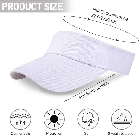 Unisex Sports Sun Visor Adjustable UV Protection Sun Hat Cap for Beach Pool Golf Tennis