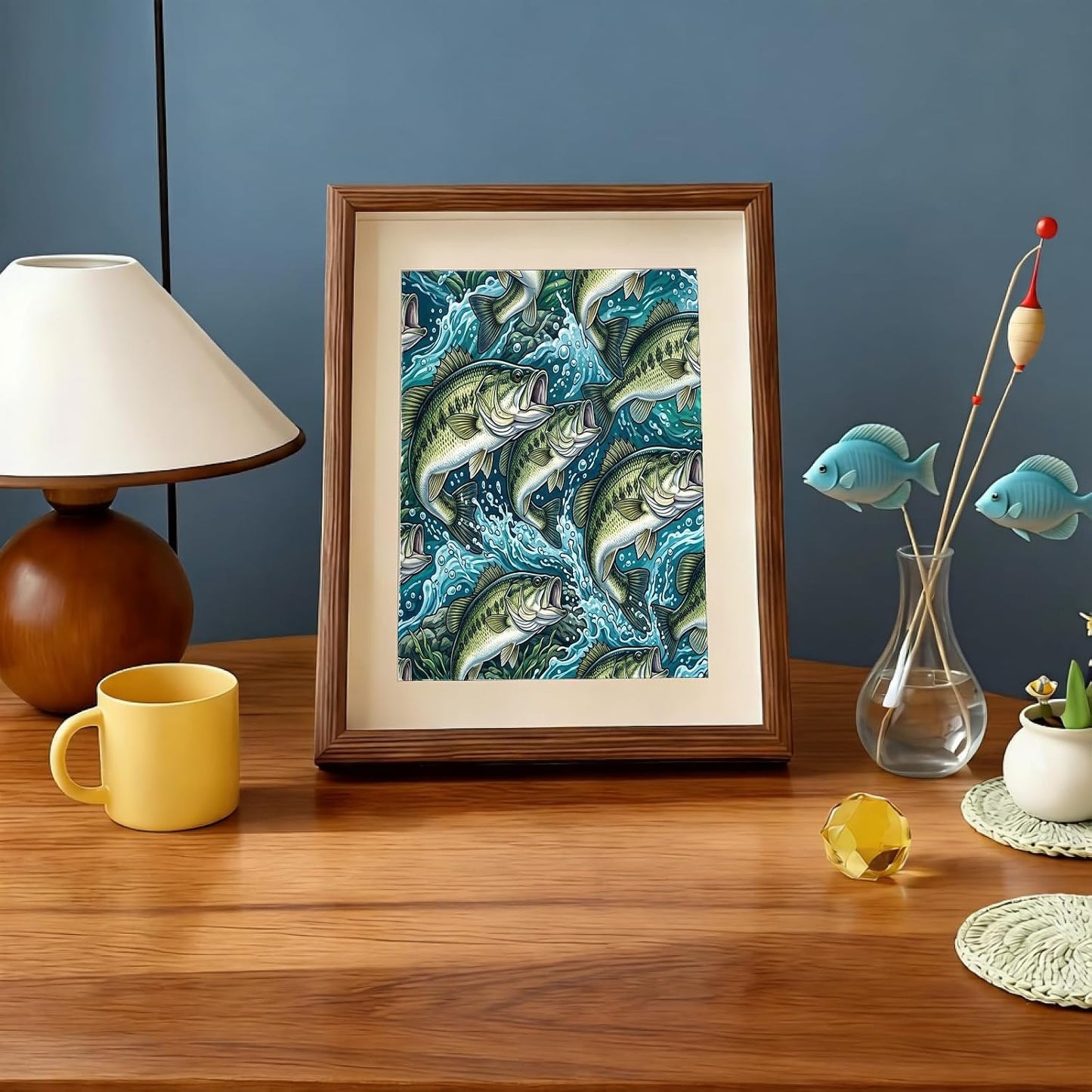 24 Sheets 11.8 x 11.8 Inch Fishing Fish and Tackle Scrapbook Paper, Double Sided Decorative Craft Paper for Junk Journals, DIY Card Making & Gift Wrapping
