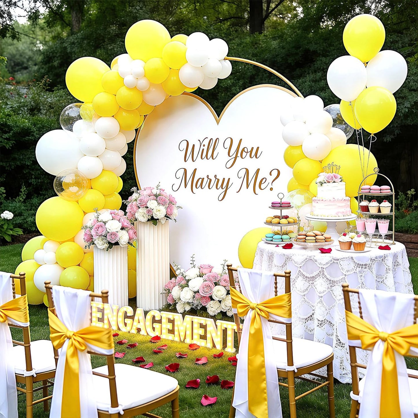Yellow and White Balloons 100 Pack 12 Inch White Yellow Extra Thick Latex Party Balloons for Birthday Wedding Gender Reveal Baby Shower Easter Anniversary Party Decoration