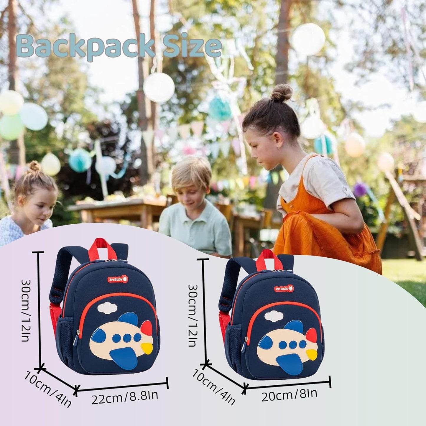 Kids Kindergarten Backpack for Toddlers -Nursery Schoolbag Waterproof Nylon Preschool Bag for Boys & Girls