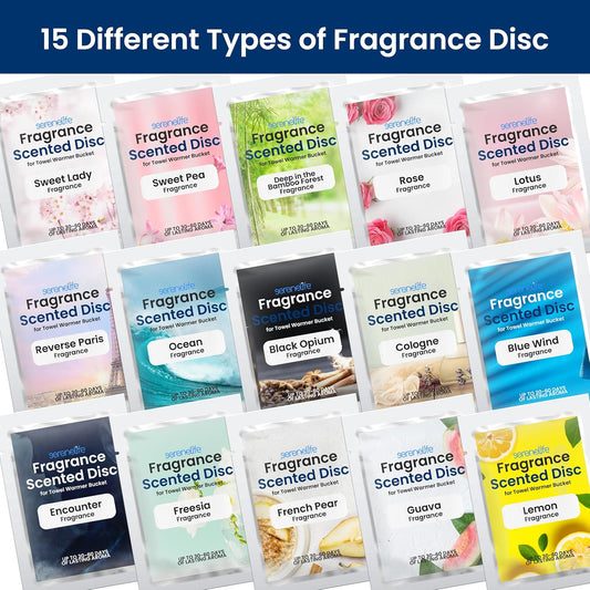 Fragrance Disc 15pcs Lemon Scented Fragrance Disc, Suitable for Towel Warmer Buckets Convenient Size Fits in Most Air Freshener Holders Fresh Aroma Stays for 30 to 60 Days