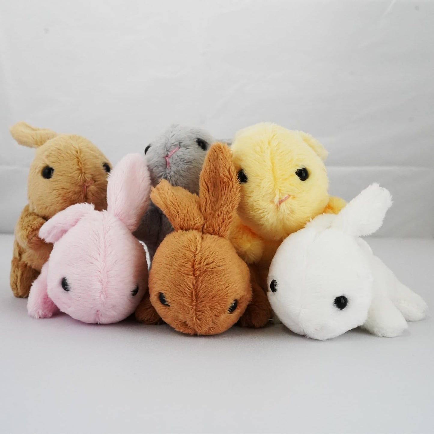 Little Bunny Bean Bag Stuffed Animal for Kids, Palm Sized Rabbit Toy Plush for Girls and Boys, Fluffy and Soft Bunny Plushie 3.5 inches (Yellow)