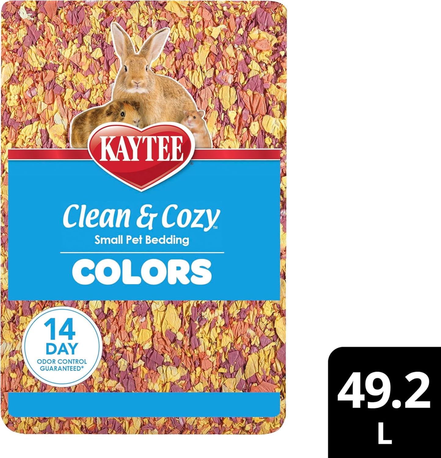 Clean & Cozy Colors, Small Animal Bedding with Extreme Odor Control, Sunset, 24.6 Liters