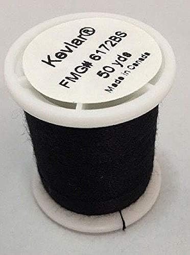 Made with Kevlar Thread Fly Tying Sewing Extra Strong Knots Black Yellow Natural (Black 0.2mm)