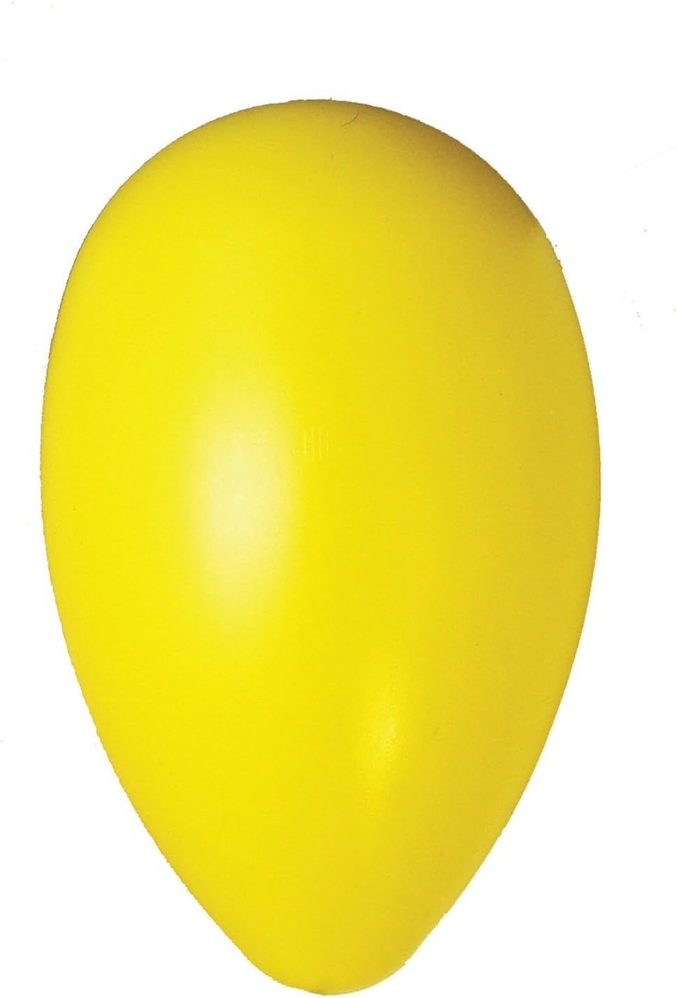 Jolly Egg Herding Dog Toy, 12 in, Yellow - Large | Large egg-shaped herding ball for dogs over 40 lbs, rolls unpredictably to trigger chase instincts, floats, made in USA