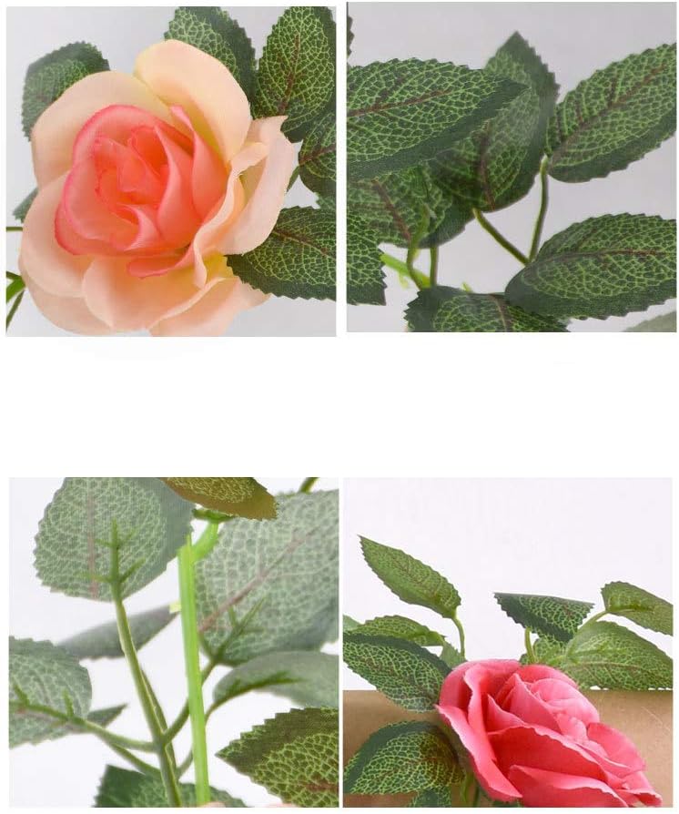 2 Pack 4.2 Feet/Piece Artificial Flower Vine Rattan Hanging Silk Rose Garland for Wedding Venue Backdrops Flower Walls Photo Background Bridal Showers, Baby Showers, and Event Decor (Yellow)