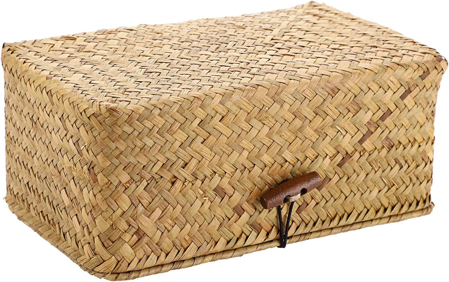 Tissue Box Cover Rectangle Tissue Box Seagrass Tissue Box Holder Woven Tissue Holder Decorative Tissue Cover for Bathroom Tissue Box Cover Rectangular for Home Office Table Yellow