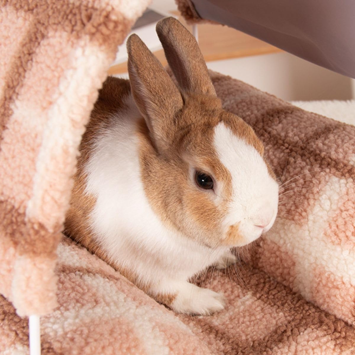 Rabbit Bed, Guinea Pig Hideout Washable Small Animal House Cage Accessories for Dwarf Rabbits Chinchillas Hamsters Hedgehogs Ferrets Bearded Dragons and Rats (Yellow)
