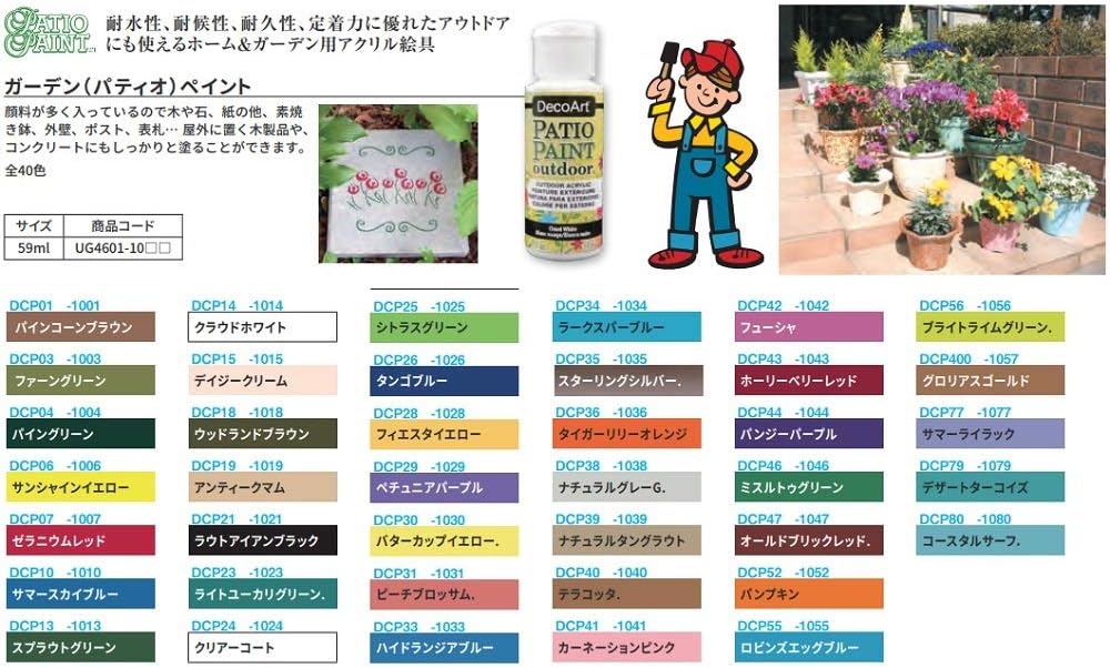 DecoArt Patio Paint 2-Ounce Sunshine Yellow Acrylic Paint
