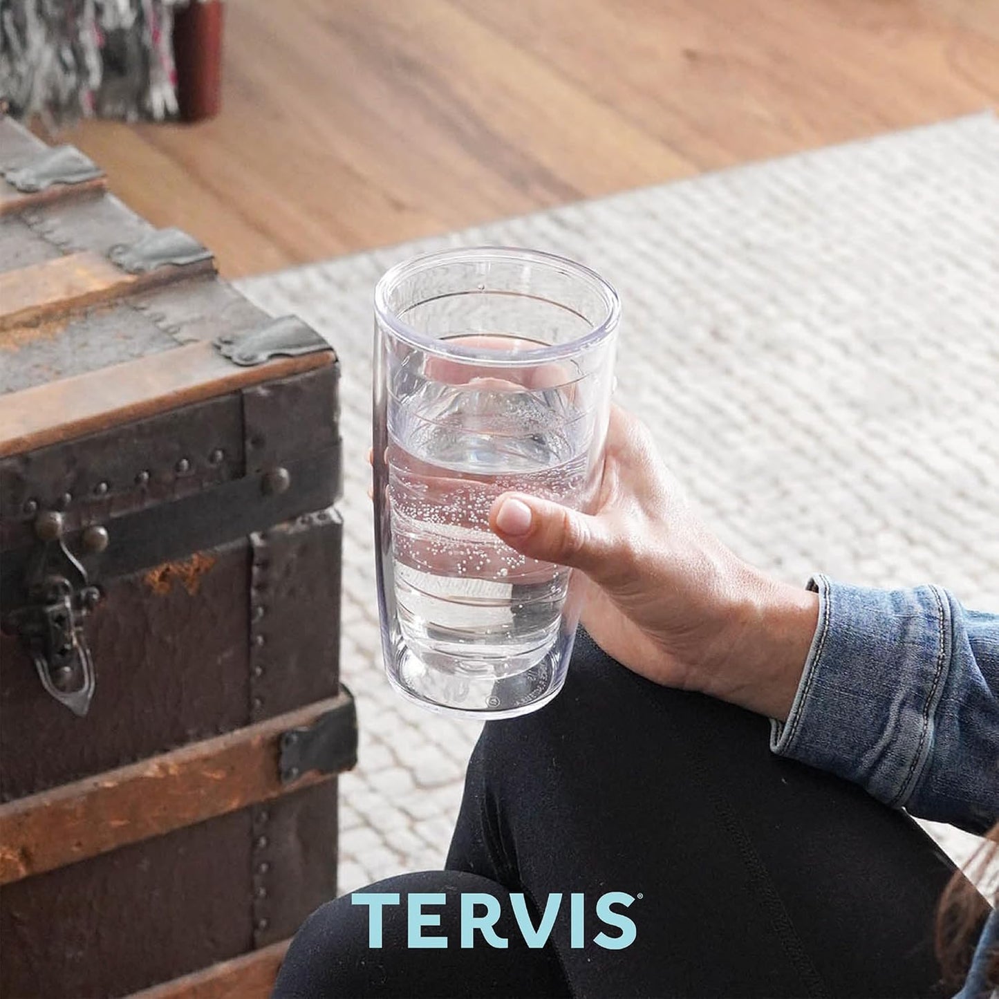 Tervis Lemon Stripes Made in USA Double Walled Insulated Tumbler Travel Cup Keeps Drinks Cold & Hot
