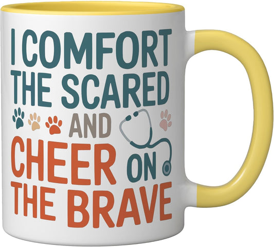 Veterinary Assistant Veterinarian Pet Animal Care Ceramic Mug, Yellow/White, 11oz