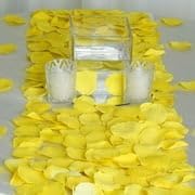 500pcs Artifical Rose Petals for Wedding Aisle Party Favor Jewelry Candy Sheer Flower Decoration - Yellow