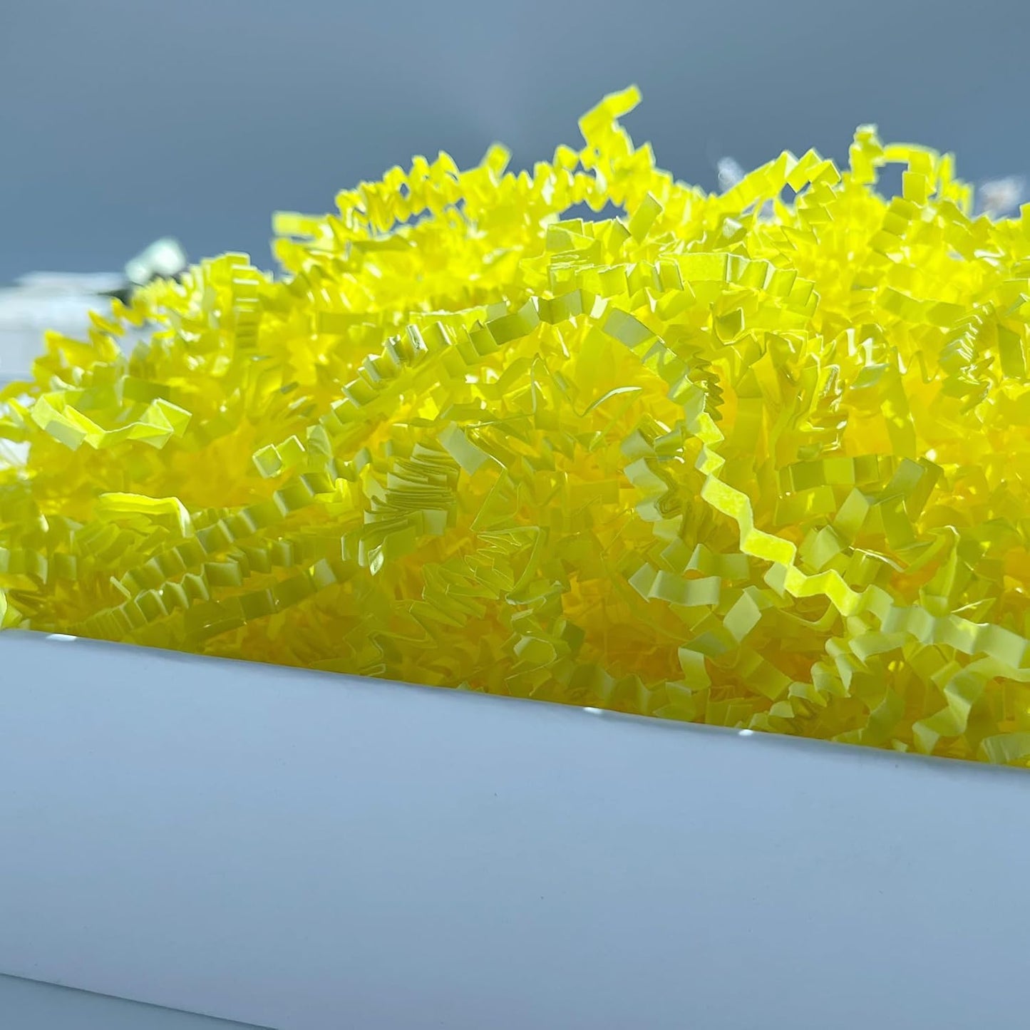 Yellow Crinkle Cut Paper Shred 2 LB Gift Basket Filler Box Stuffing
