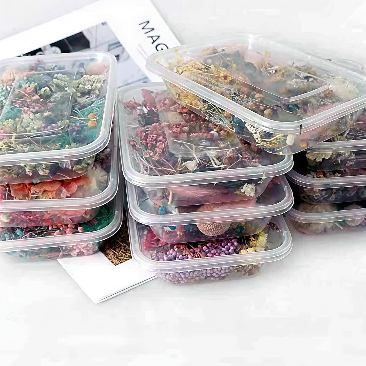 Dried Flower 2 Box DIY Natural Dried Flowers for Crafts Candles Resin Card