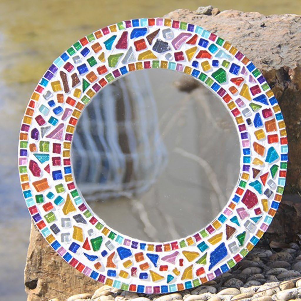 0.7X2.1 CM (0.27X0.82 inch) Stained Glass Strip,Clear Glass Mosaic Pieces DIY Mosaic Tiles Hobbies Art Crafts Material 200g(0.44lb) (Yellow)