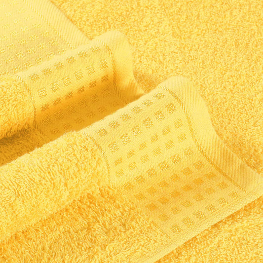 100% Cotton Ultra Soft 6 Pack Towel Set, Contains 2 Bath Towels 28x55 Inches, 2 Hand Towels 16x24 Inches & 2 Wash Coths 12x12 Inches, Compact Absorbent Lightweight & Quickdry - Lime Yellow