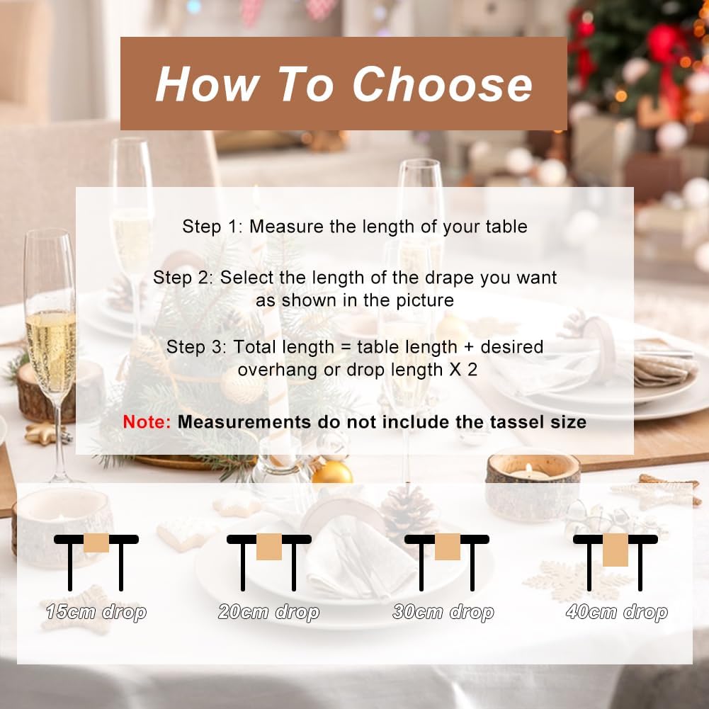 Rustic Table Runner with Tassels, Farmhouse Boho Table Runners Braided Striped, Cotton Linen Table Decoration for Dining Party Holiday and Wedding, 72 Inches, Light Yellow