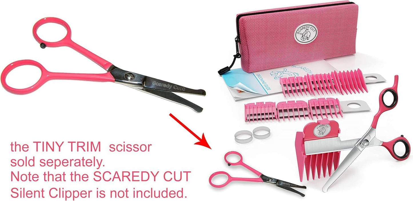 Tiny Trim 4.5" Ball-Tipped Scissor for Dog, Cat and all Pet Grooming - Ear, Nose, Face & Paw - 's small Safety Scissor Yellow