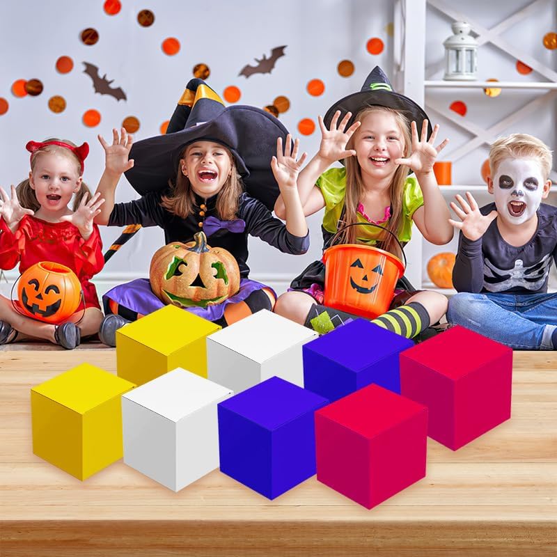 25 Pack 4x4x4 Yellow Gift Boxes Small Bulk Boxes with Lids for Party Favor,weddings, classroom activities, baby showers and more