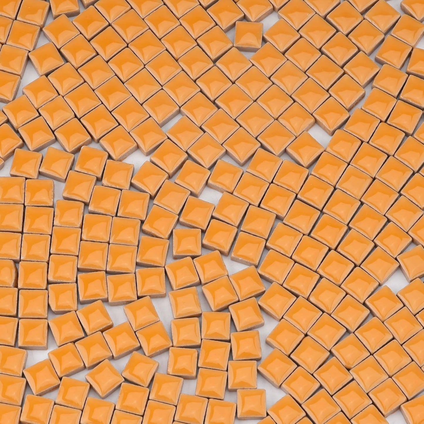 Ceramic Square Mosaic Tiles for Crafts, 10mm Small Tiles for Detailed DIY Jewelry Boxes & Art Project, Essential Mosaic Supplies - 0.5 lb/Approx 230 Pcs (Canary Yellow)