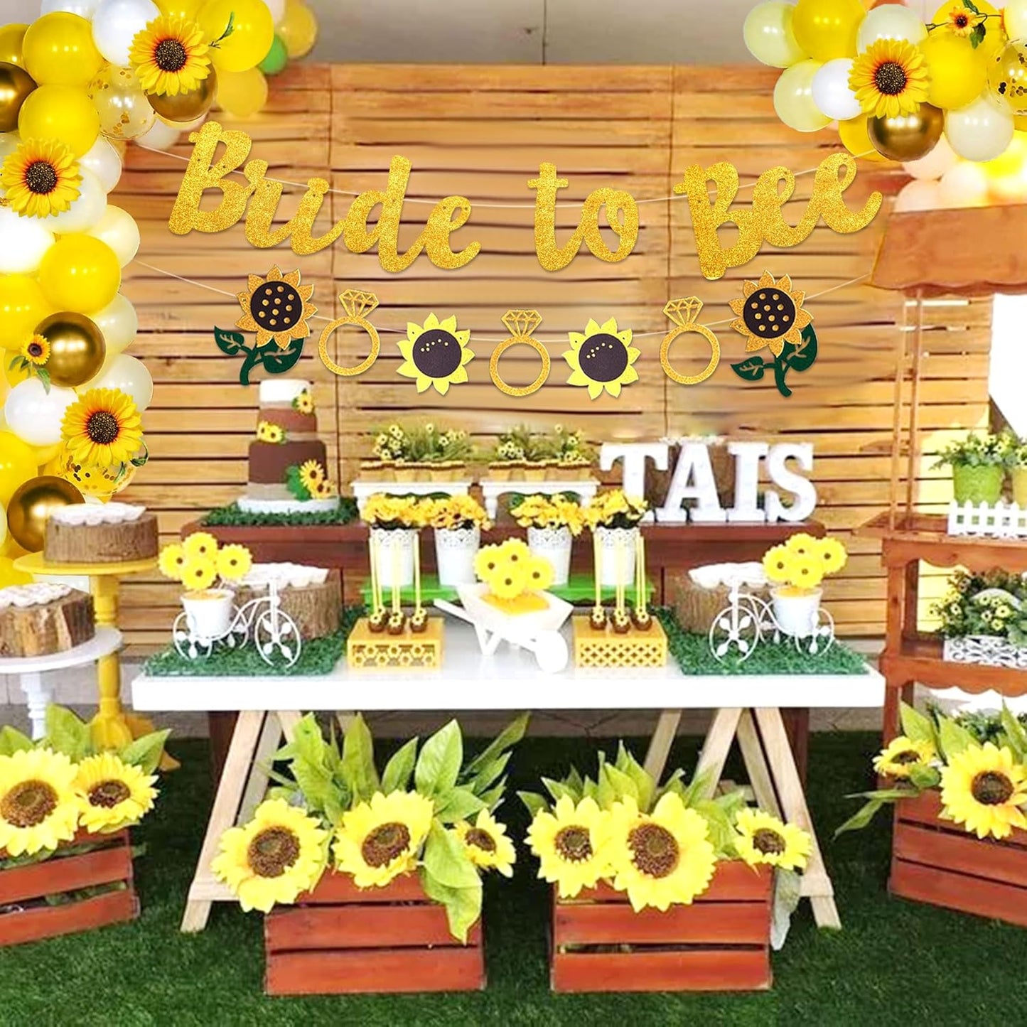 Bride to Bee Bridal Shower Decoration Bee Theme Wedding Banner | Bride to Bee Bridal Shower Banner Backdrop Sunflowers Bee Theme Bridal Shower Decorations Bride to Be Engagement Banner