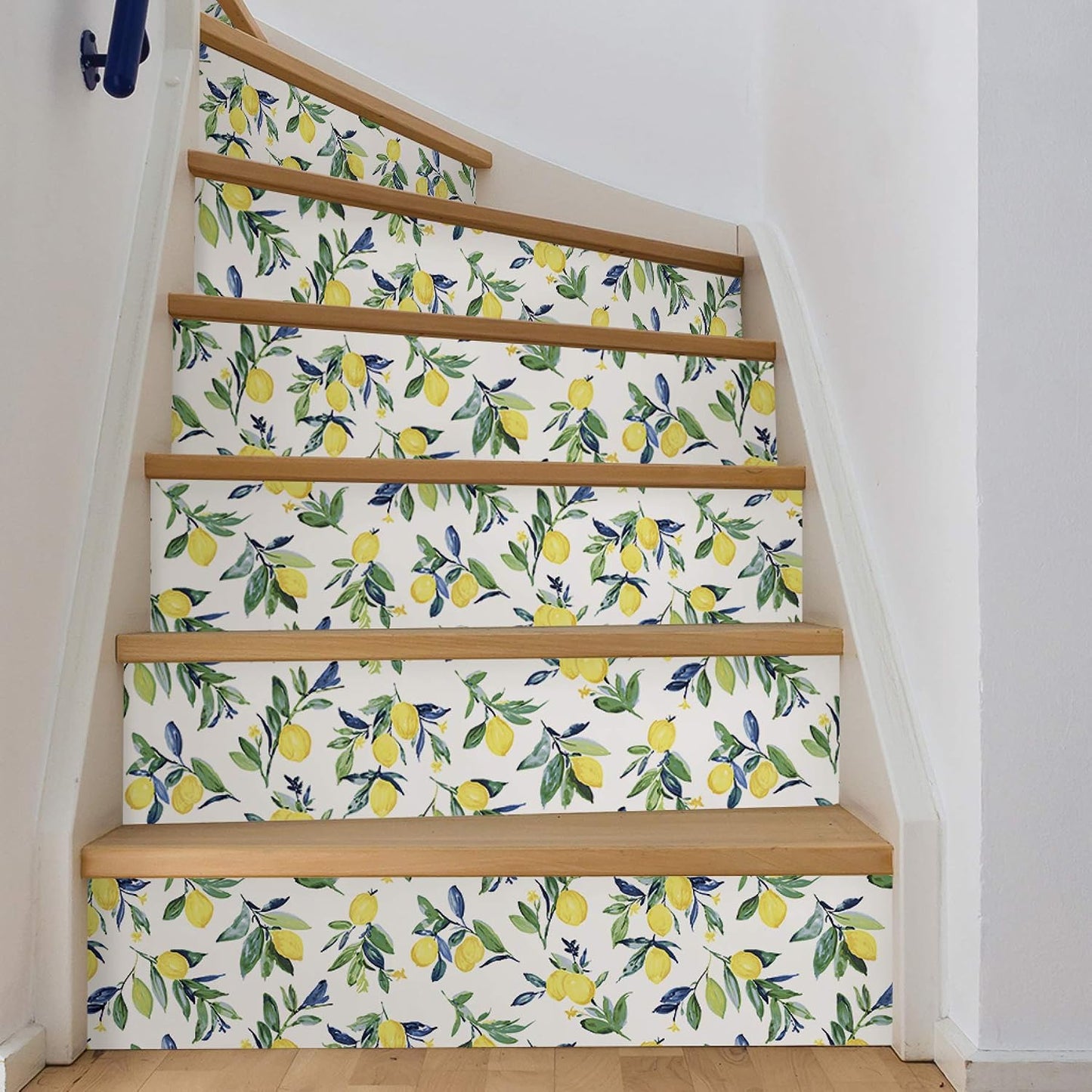 Lemon Drop Peel and Stick Wallpaper, Yellow Lemon Botanical Removable Contact Paper for Walls, Self Adhesive Wall Covering for Bedroom Living Room Accent Wall